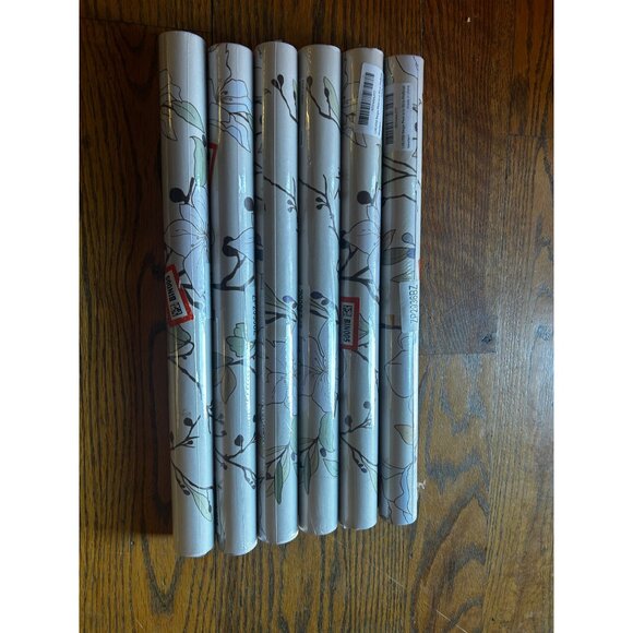 New Beige Peel Stick Wallpaper Boho Floral Lot Of 6 Rolls Botanical Cottage - Picture 10 of 12